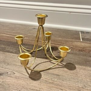 Elegant Polished Brass MCM Candelabra